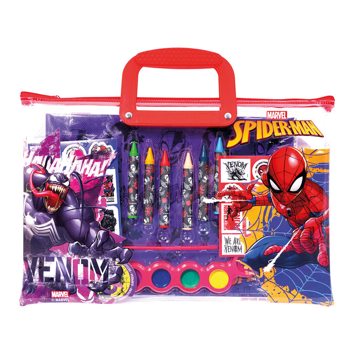AS Σετ Ζωγραφικής Marvel Spiderman Σε Διάφανη Τσάντα Για 3+ Χρονών
