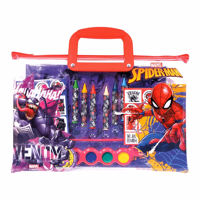 AS Σετ Ζωγραφικής Marvel Spiderman Σε Διάφανη Τσάντα Για 3+ Χρονών