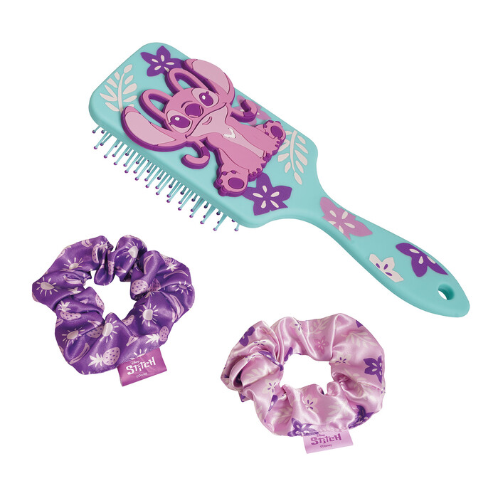 AS Stich Hair Brush & Scrunchies Set For 3+ Ages