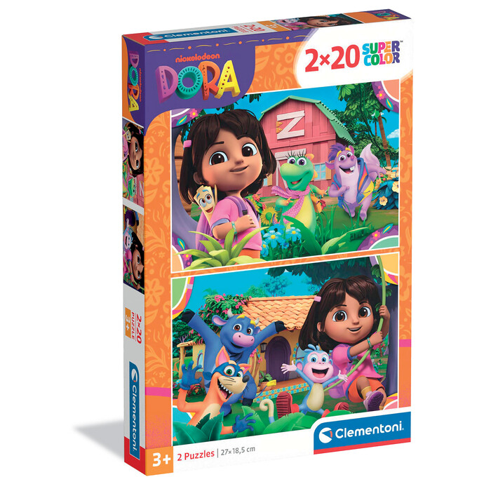 Clementoni Παζλ Super Color Dora The Explorer 2 x 20 