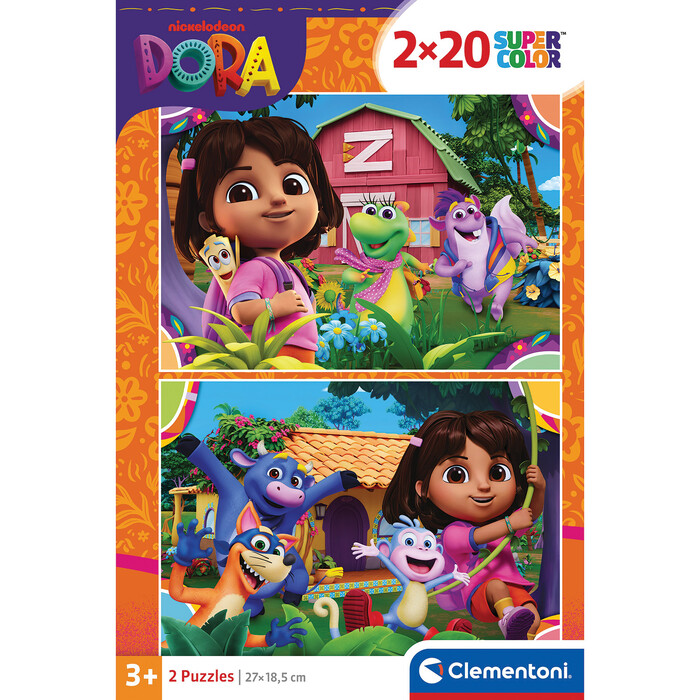 Clementoni Puzzle 2x20 Super Color Dora The Explorer