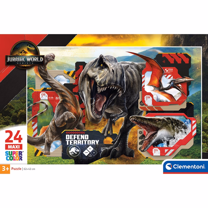 Clementoni Παζλ Super Color Maxi Jurassic World Rebirth 24τμχ