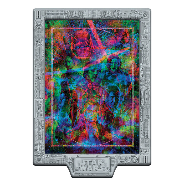 Clementoni Παζλ Star Wars Metamorphic Art με Φωτιζόμενο Εφέ & Κορνίζα – Επεισόδια VII–VIII–IX (520 τμχ)