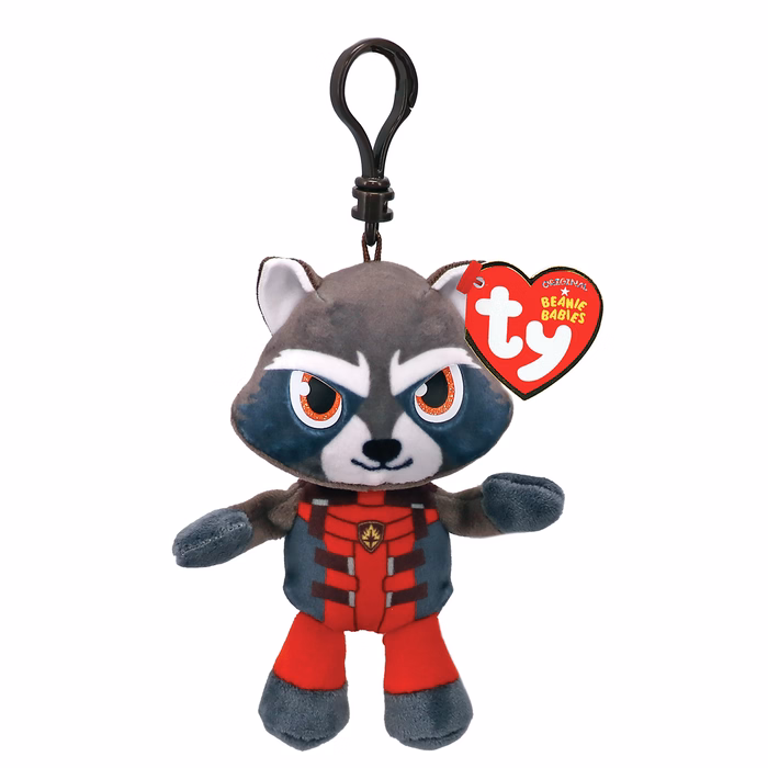 TY Plush Beanie Clips Marvel Rocket 8,5cm