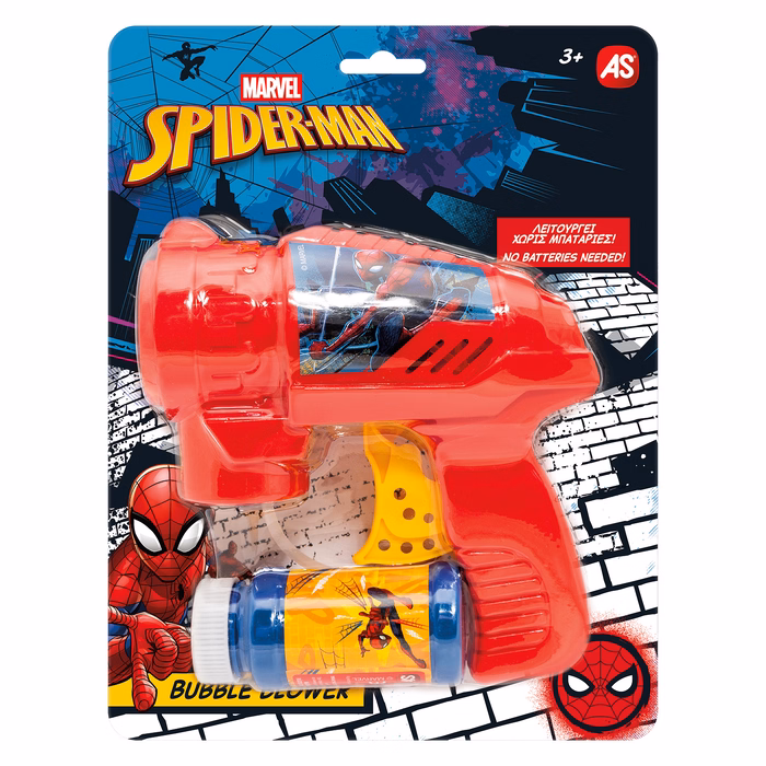 AS Bubble Gun Spider-Man For 3+ Ages