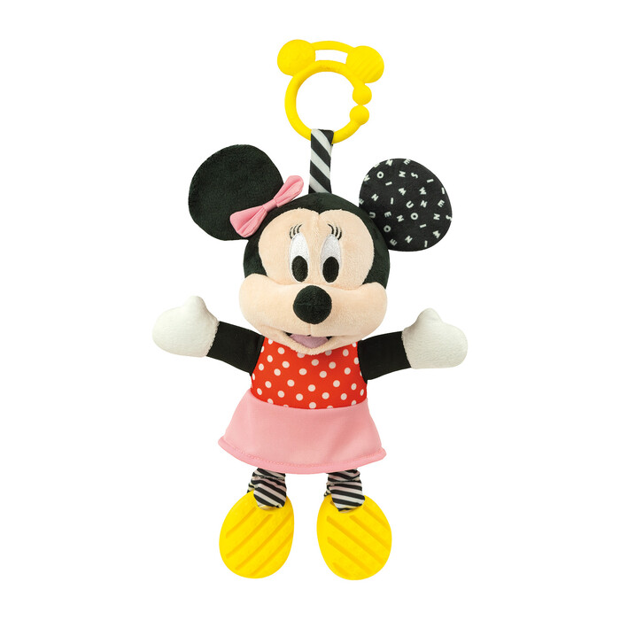 Baby Clementoni Disney Baby Βρεφικό Παιχνίδι Minnie Χνουδωτό-Κουδουνίστρα Για 6+ Μηνών