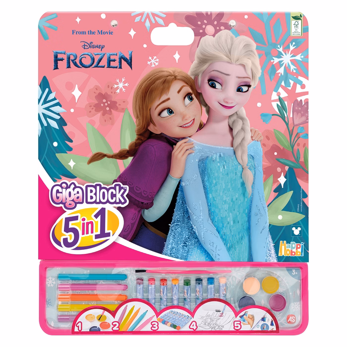 Giga Block Σετ Ζωγραφικής Disney Frozen 5 Σε 1 Για 3+ Χρονών