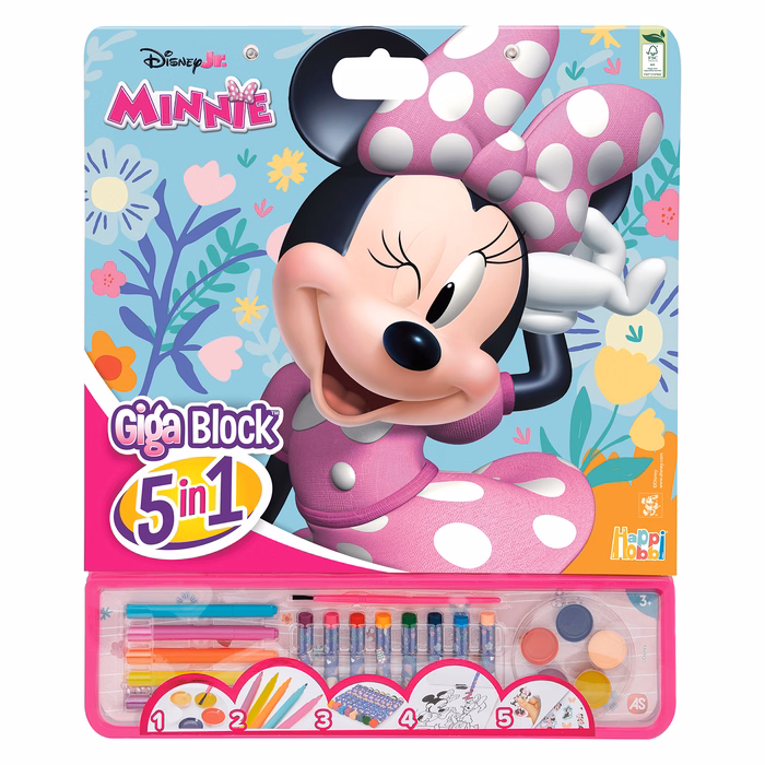 Giga Block Drawing Set Disney Minnie 5 In 1 For Ages 3+
