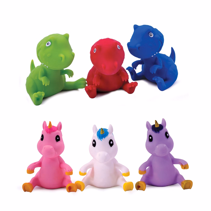 AS Squishy Unicorn And Squishy Dinosaur In 6 Colors For Ages 3+