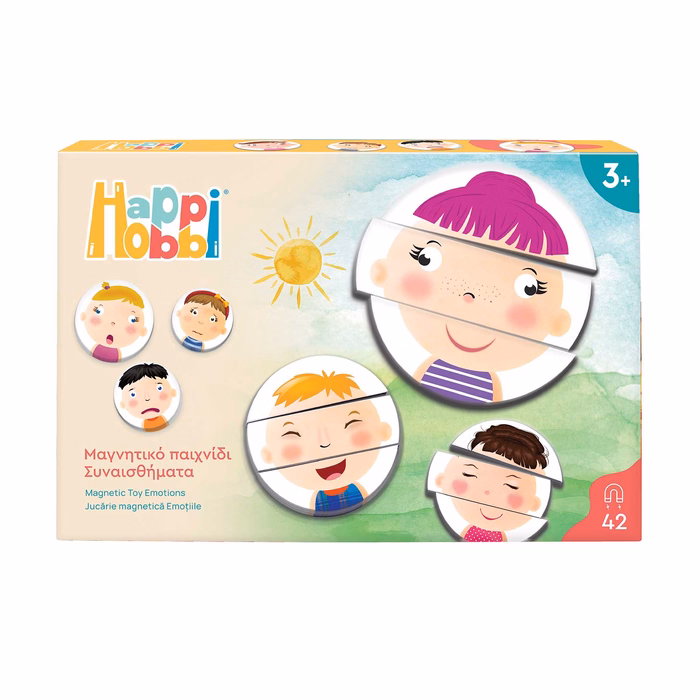 HappiHobbi Feelings 42 Educational Paper Magnets For Ages 3+