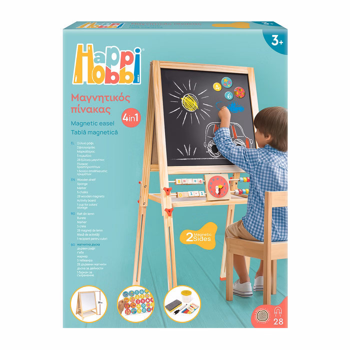 HappiHobbi Magnet Wooden Magnetic Floor Board Double - Sided For Ages 3+