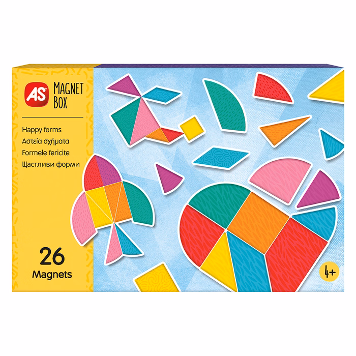 AS Magnet Box Αστεία Σχήματα Εκπαιδευτικοί Χάρτινοι Μαγνήτες Για 4+ Χρονών