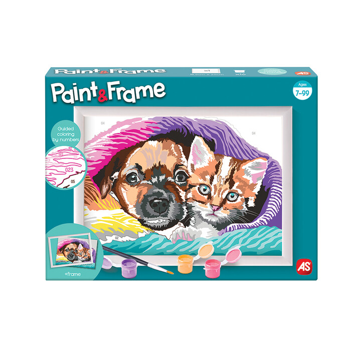 Paint & Frame Paint by Numbers Sweet Friendship For Ages 9+