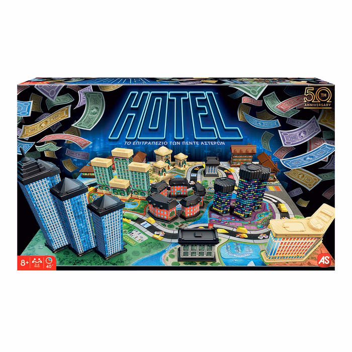 AS Games Board Game Hotel 50th Anniversary For Ages 8+ And 2-4 Players