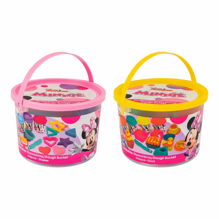 AS Dough Bucket With 4 Pots - 3D Caps And 8 Tools 200gr For Ages 3+