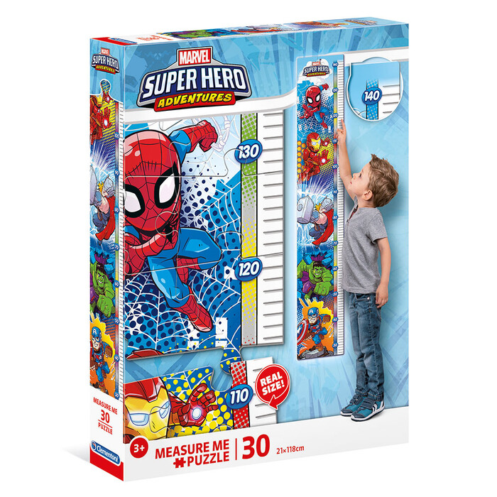 Clementoni Παιδικό Παζλ Maxi Super Color Μέτρησε Με Superhero 30 τμχ