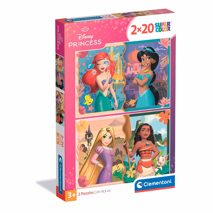 Clementoni Παιδικό Παζλ Super Color Disney Princess 2x20 τμχ