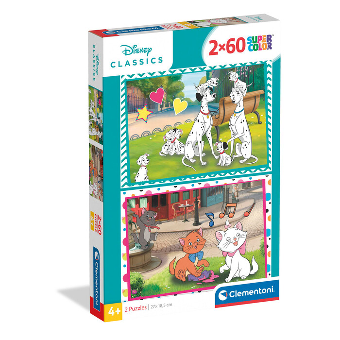 Clementoni Παιδικό Παζλ Super Color Disney Classics 2x60 τμχ