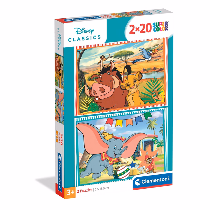 Clementoni Παιδικό Παζλ Super Color Disney Classics 2x20 τμχ