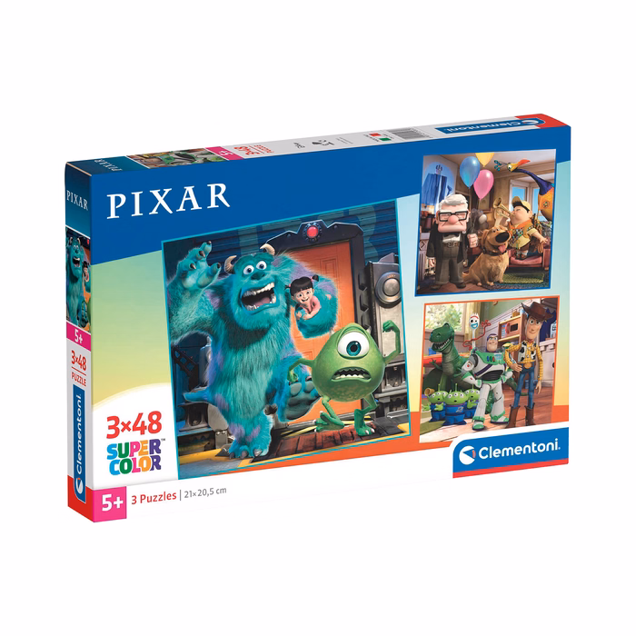 Clementoni Kids Puzzle Super Color Pixar 3x48 pcs