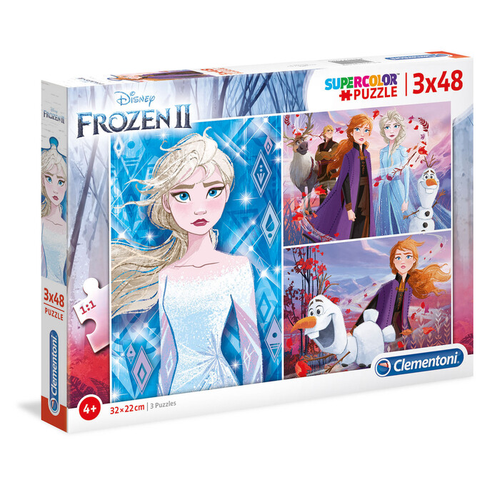 Clementoni Kids Puzzle Super Color Frozen 2 3x48 pcs