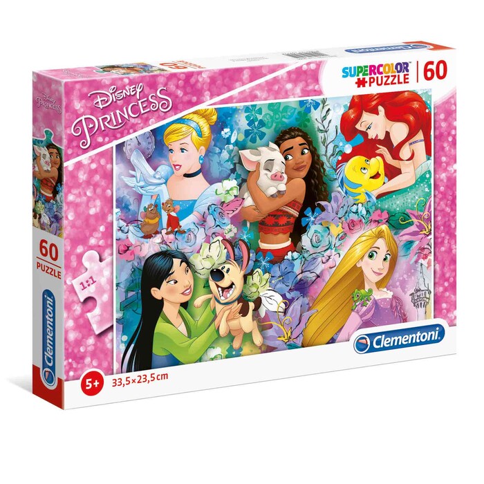 Clementoni Kids Puzzle Super Color Disney Princess 60 pcs