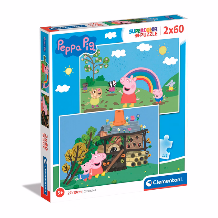 Clementoni Παιδικό Παζλ Supercolor Peppa Pig 2x60 τμχ