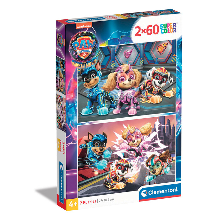 Clementoni Παιδικό Παζλ Super Color Nickelodeon Paw Patrol The Mighty Movie 2x60 τμχ