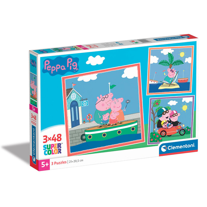 Clementoni Παιδικό Παζλ Super Color Peppa Pig 3x48 τμχ
