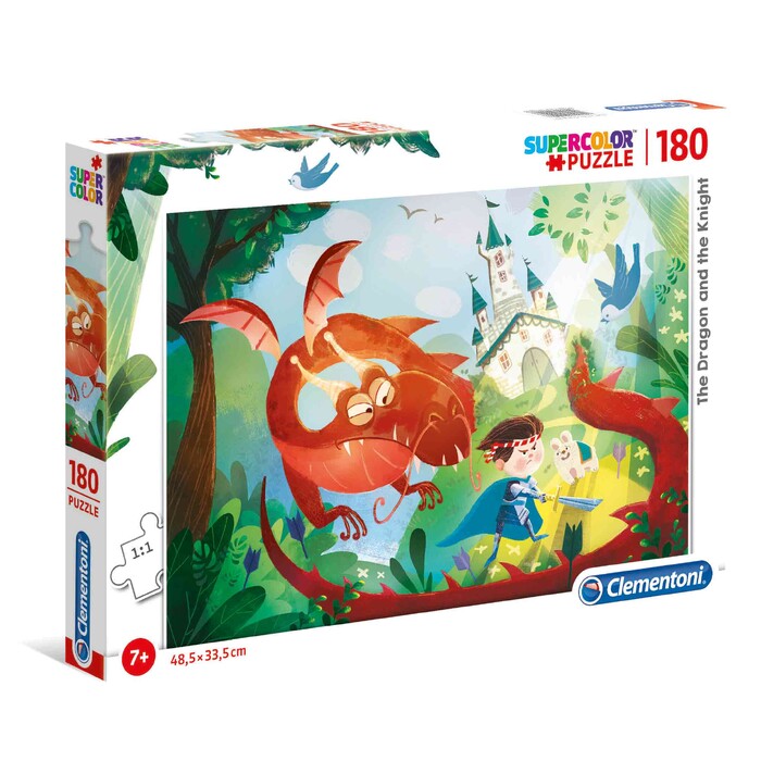 Clementoni Παιδικό Παζλ Super Color The Dragon And The Knight 180 τμχ