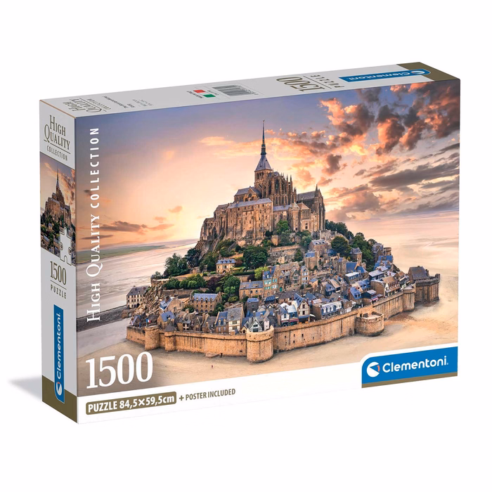 Clementoni Παζλ High Quality Collection Ανάδυση του Σεν Μισέλ 1500 τμχ - Compact Box