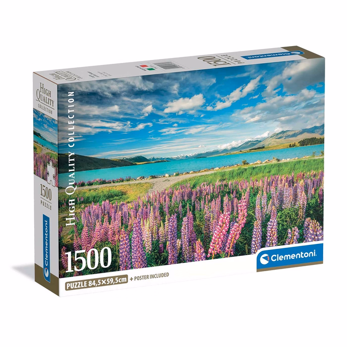 Clementoni Παζλ High Quality Collection Λεβάντες στη Λίμνη Τεκάπο 1500 τμχ - Compact Box
