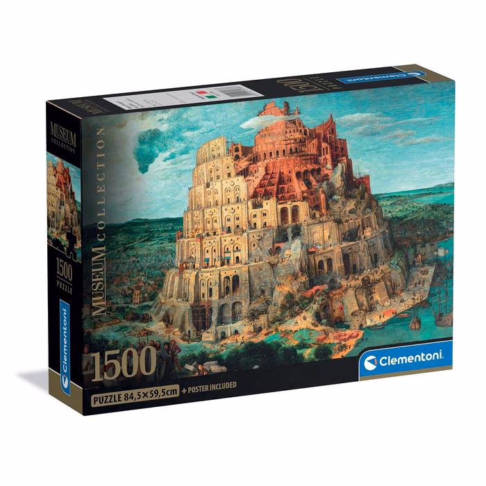 Clementoni Puzzle Museum Collection Bruegel: Babel Tower 1500 pcs - Compact Box