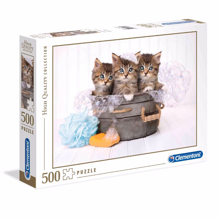 Clementoni Παζλ High Quality Collection Kittens And Soap 500 τμχ