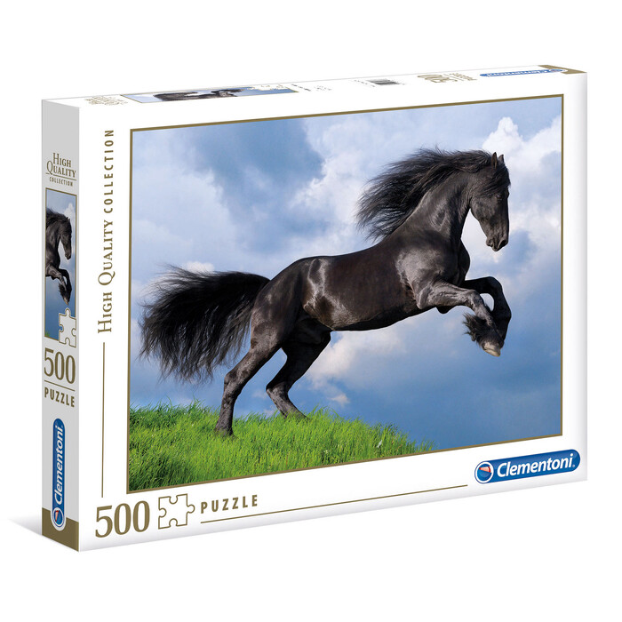 Clementoni Παζλ High Quality Collection Fresian Μαύρο Αλογο 500 τμχ