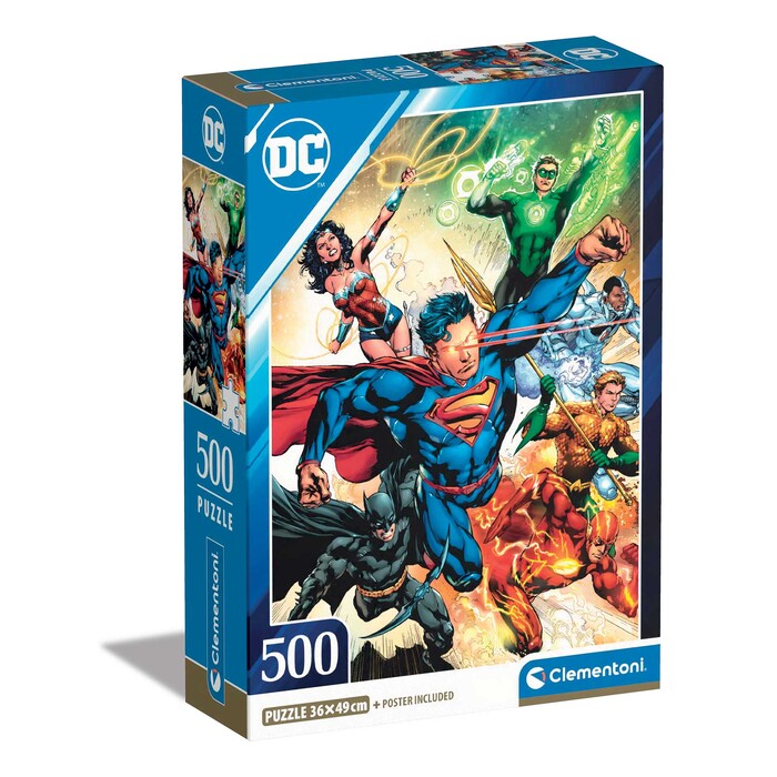 Clementoni Puzzle High Quality Collection DC Comics Justice League 500 pcs - Compact Box
