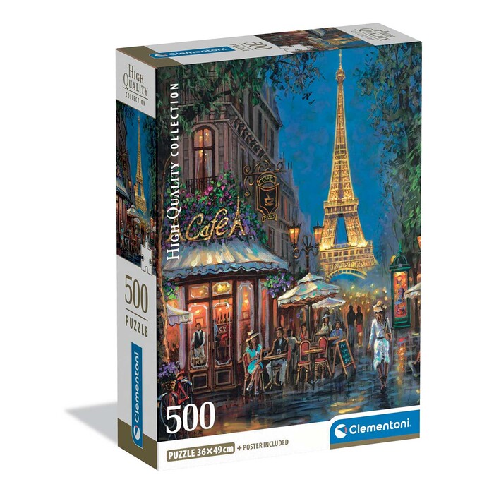 Clementoni Παζλ High Quality Collection Νύχτα στον Πύργο του Άιφελ 500 τμχ - Compact Box