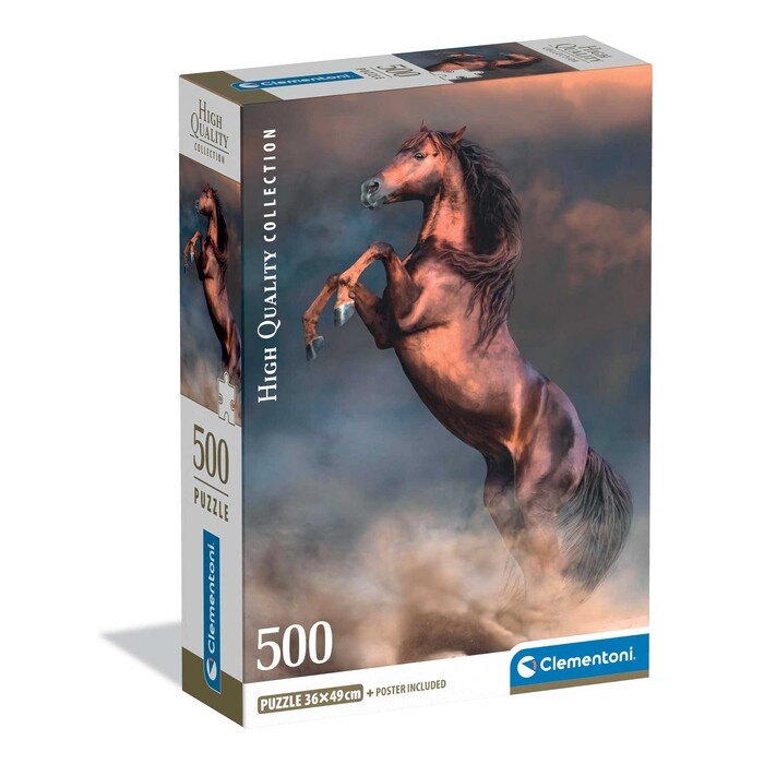 Clementoni Παζλ High Quality Collection Άγριο Άλογο 500 τμχ - Compact Box