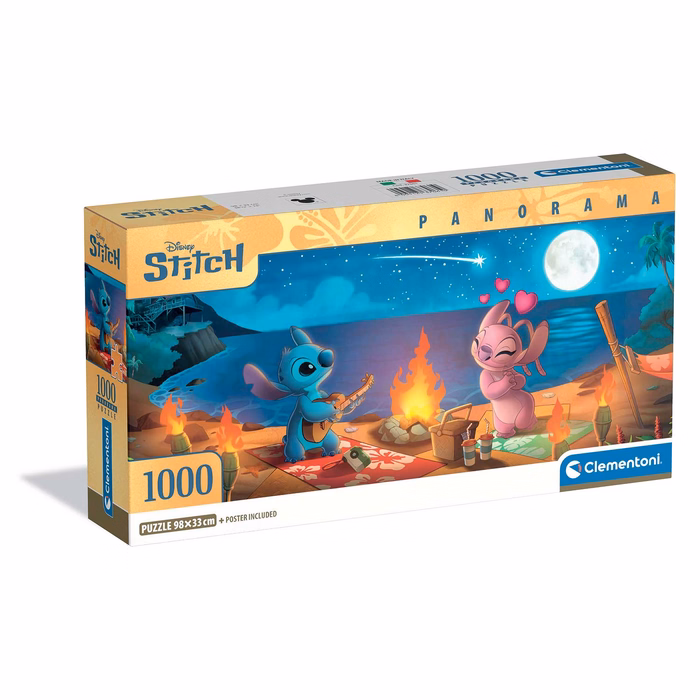 Clementoni Παζλ Panorama High Quality Collection Disney Stitch 1000 τμχ - Compact Box