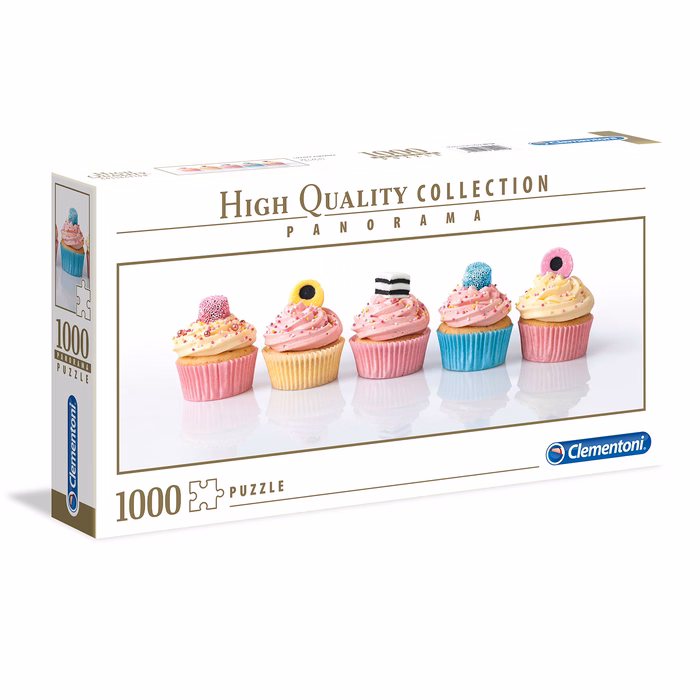 Clementoni Παζλ Panorama High Quality Collection Cupcakes 1000 τμχ