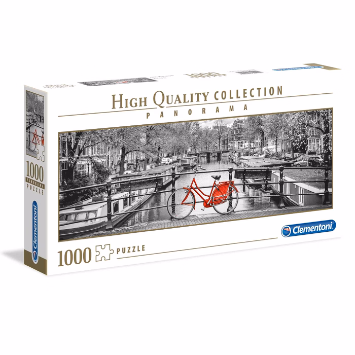 Clementoni Παζλ Panorama High Quality Collection Ποδήλατο Στο Αμστερνταμ 1000 τμχ