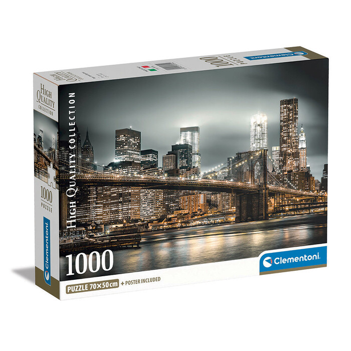 Clementoni Puzzle High Quality Collection New York Skyline 1000 pcs - Compact Box