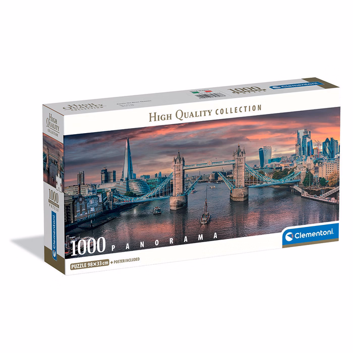 Clementoni Puzzle Panorama High Quality Collection Across the River of Tames 1000 pcs - Compact Box