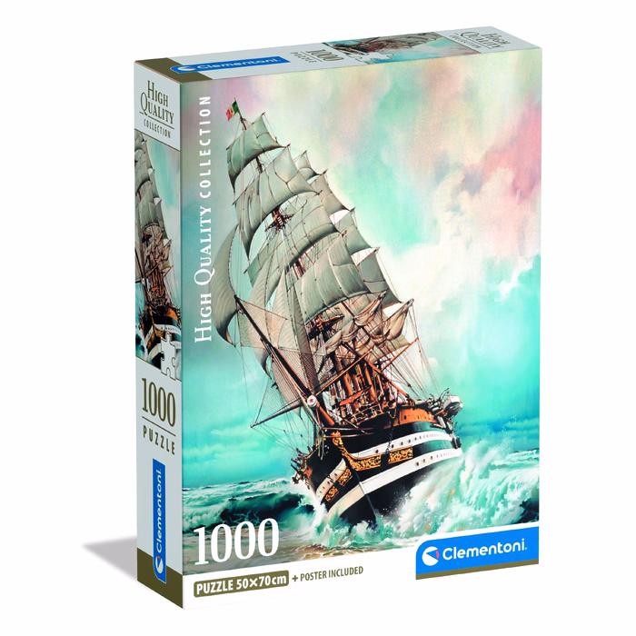 Clementoni Puzzle High Quality Collection Amerigo Vespucci 1000 pcs - Compact Box