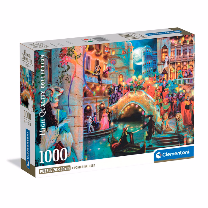 Clementoni Παζλ High Quality Collection Βενετσιάνικο Καρναβάλι 1000 τμχ - Compact Box
