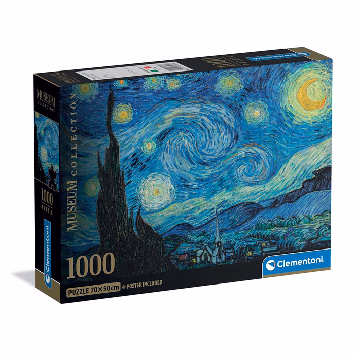 Clementoni Παζλ Museum Collection Van Gogh: Έναστρη Νύχτα 1000 τμχ - Compact Box