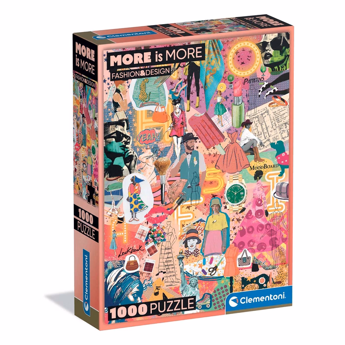 Clementoni Puzzle More is More Collection Fashion & Design 1000 pcs - Compact Box