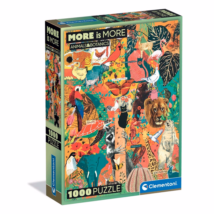 Clementoni Παζλ More is More Collection Animals & Botanics 1000 τμχ - Compact Box