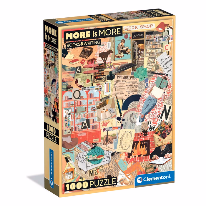Clementoni Παζλ More is More Collection Books & Writing 1000 τμχ - Compact Box