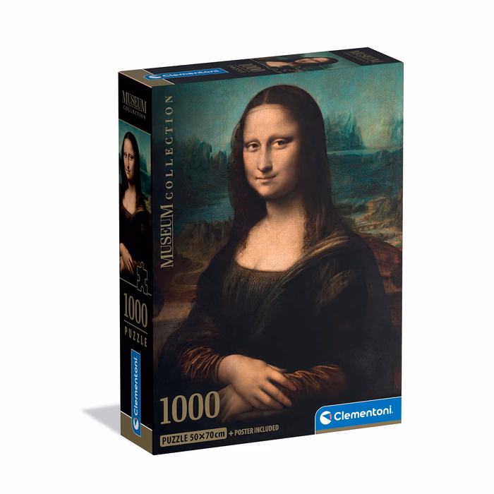 Clementoni Παζλ Museum Collection Leonardo da Vinci: Μόνα Λίζα 1000 τμχ - Compact Box